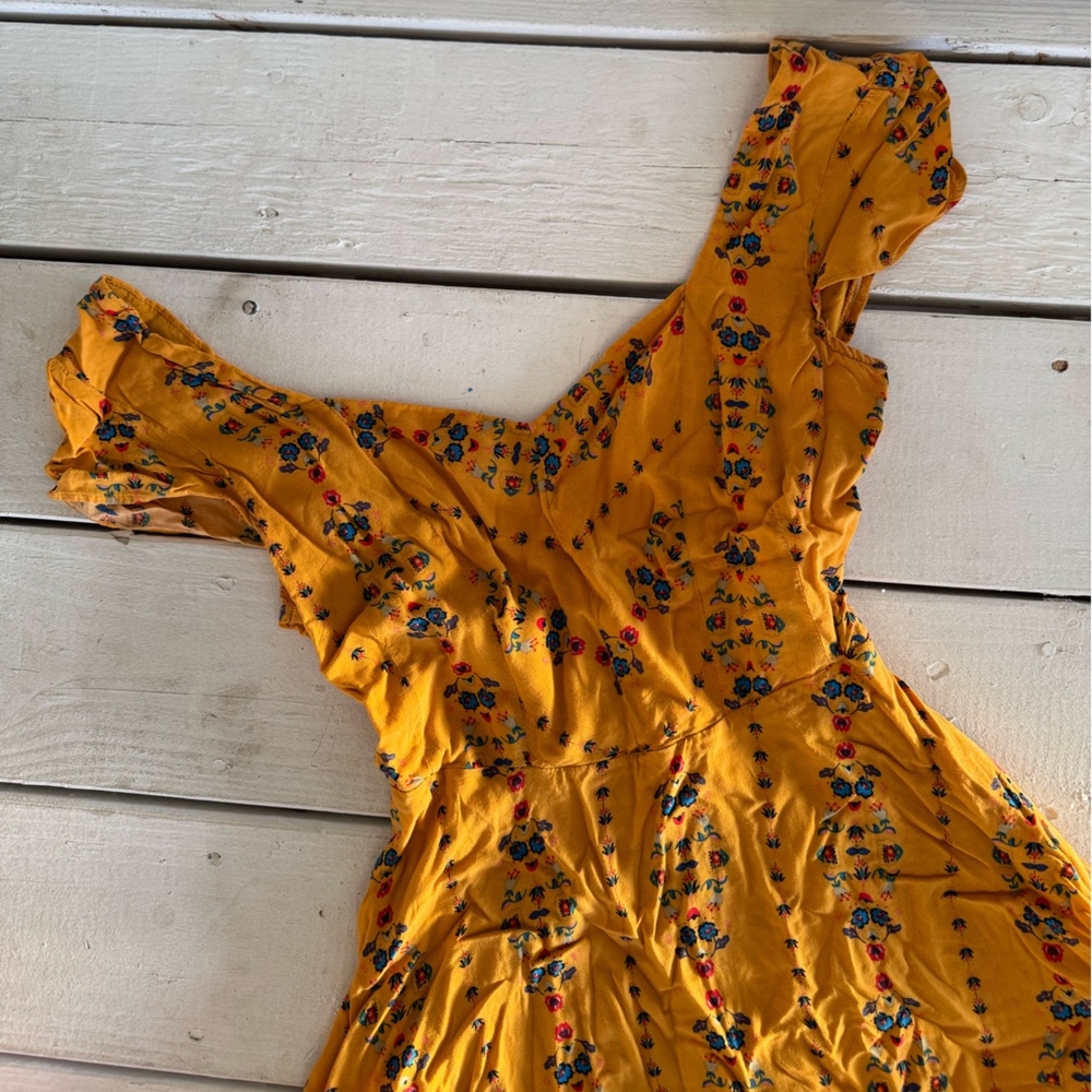 Urban Outfitters Yellow Floral Mini Dress